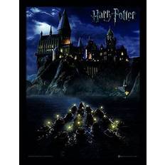 Plastic Framed Art Harry Potter Hogwarts School Black Framed Art 30x40cm