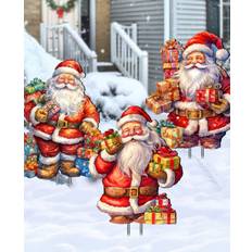 DesignoCracy Heartwarming Gifts all Santa Garden Set of