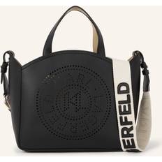 Karl Lagerfeld Totes & Shopping Bags Karl Lagerfeld K/circle Perforated Small Tote Bag, Woman, Black, Size: One size One size