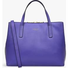 Purple Messenger Bags Radley Dukes Place Leather Medium Zip-Top Grab Bag, Aurora