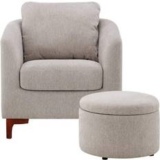 COLAMY Sherpa Accent Armchair