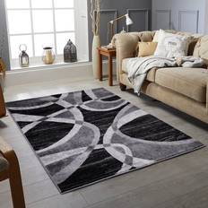 Metro Lane Headland Dhurrie Black/Grey Rug