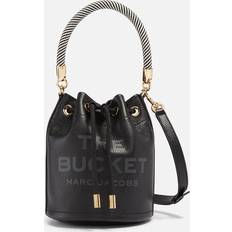 Bucket Bags Marc Jacobs The Leather Logo Textured-Leather Bag