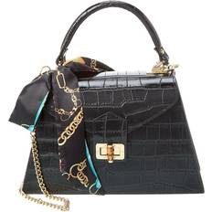 Persaman New York Marta Croc-Embossed Leather Satchel