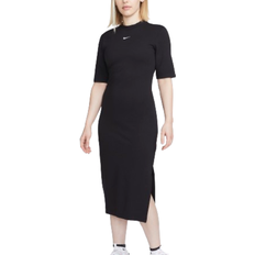 Nike Sportswear Essential Women's Tight Midi Dress - Black/White