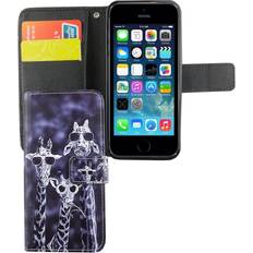 König Design Funny Giraffes Wallet Case for iPhone 5/5s/SE