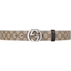 Gucci Reversible GG Supreme Belt - Beige/Ebony