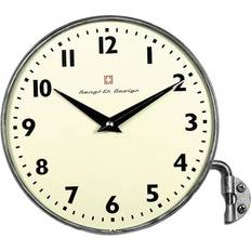 Zinc Clocks Bengt Ek Design Swinging Arm Silver Wall Clock 15.5cm