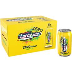 Sugar Free Sports & Energy Drinks Lucozade Zero Tropical Can 330ml 6 pcs