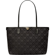 Tory Burch Small T Monogram Zip Tote Bag - Black