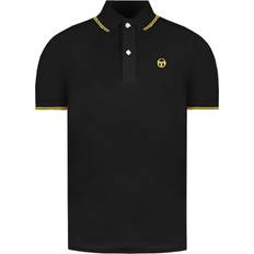 Sergio Tacchini Iconic Stripe Polo Shirt - Black/Yellow