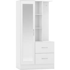 SECONIQUE ‎100-101-146 White Glossy Wardrobe 94x183.5cm