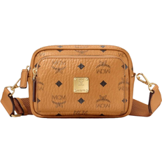 MCM Aren Crossbody In Visetos X Mini - Cognac