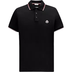 Moncler Men Tops Moncler Logo Patch Polo Shirt - Black