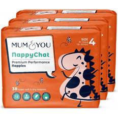 Mum & You Nappychat Eco Nappies Size 4 8-14kg 114pcs