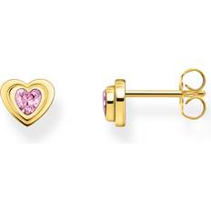 Pink Earrings Thomas Sabo Gold Heart Stud Earrings