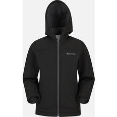 Mountain warehouse Childrens/Kids Exodus Water Resistant Soft Shell Jacket Black years