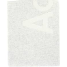 White Scarfs Acne Studios Gray Logo Jacquard Scarf DLZ White/light grey UNI