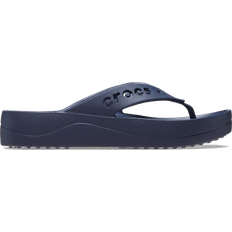 Blue Flip-Flops Crocs women Baya Platform Flips Navy