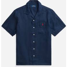 Linen - Men Tops Polo Ralph Lauren Pocket Short Sleeve Shirt Newport Navy Blau Kurzarmhemd Grösse: