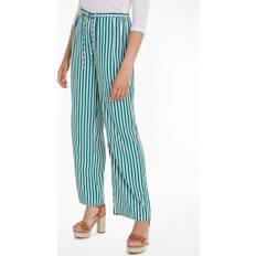 Tommy Hilfiger Women Trousers & Shorts Tommy Hilfiger Relaxed Wide Leg Stripe Pull-On Trousers BOLD STRIPE/ OLYMPIC GREEN