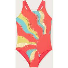 Monsoon Kids' Sunshine Sequin Swimsuit, Coral