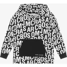 Marc Jacobs Kids Logo cotton-blend jersey hoodie black Y