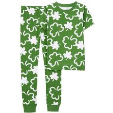 Carter's Little & Big Unisex 2-pc. Pant Pajama Set, 10, Green Green