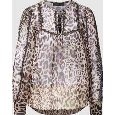 Guess Blouses Guess Womens Jaguar Cat Print Long Sleeve Brigida Top Multi