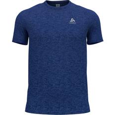 Odlo Men - Sportswear Garment Tops Odlo Crew Essential Seamless Short Sleeve T-shirt Blue Man