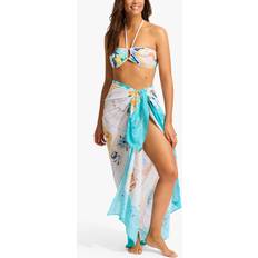Swimsuit Cover-Ups & Sarong Wraps Seafolly Wish Cotton Sarong, Blue