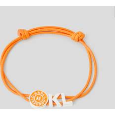 Orange Jewellery Karl Lagerfeld Charm Woven Bracelet, Man, Clementine, One One
