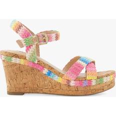 Multicoloured - Women Heeled Sandals Dune London Kelisa Braided Wedge Heel Sandals, Multi