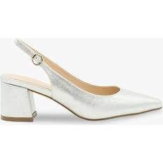 Paradox London Flynn Wide Fit Shimmer Block Heel Slingbacks