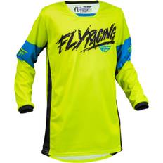 Fly Racing Kinetic Khaos Motocross Jugend Jersey, blau-gelb, Größe