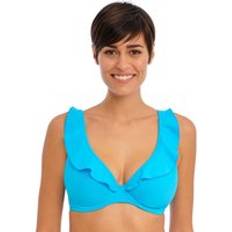 Turquoise - Women Bikinis Freya Womens 7230 Jewel Cove Underwired High Apex Bikini Top Blue Elastane 34HH