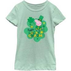 Hasbro Peppa Pig Kids Peppas Lucky Charm Graphic T-Shirt, Mint