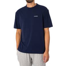 Calvin Klein Elastane/Lycra/Spandex Tops Calvin Klein Loungewear Chest Logo T-Shirt Blue Shadow