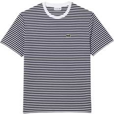 Lacoste Women T-shirts & Tank Tops Lacoste Heavy Cotton Striped T-shirt White Navy Blue