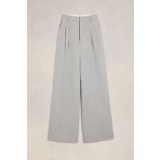 Women - Wool Trousers Ami Paris High waist trousers light_heather_grey