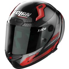 Nolan X-804 RS Ultra Carbon Hot Lap Helm, schwarz-grau-rot, Größe