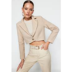 Brown - Women Blazers Trendyol Collection Regular fit Wool-Blend Blazer