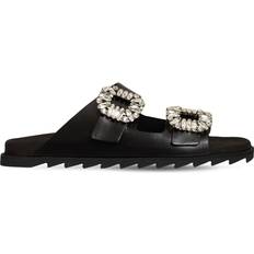 Roger Vivier Slidy leather sandals black