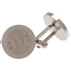 Chelsea FC Round Stainless Steel Cufflinks Silver