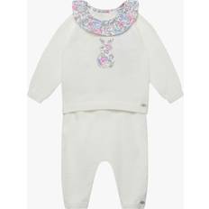 Trotters Baby Felicite Bunny Wool Blend Knitted Set, White/Pink