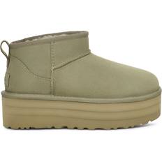 Green - Women Ankle Boots UGG Classic Ultra Mini Platform - Shaded Clover