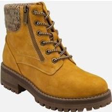 Women - Yellow Boots Lotus 'Lauryn' Zip-Up Ankle Boots Yellow