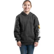 Berne Signature Sleeve Hoodie for Kids Graphite Gray