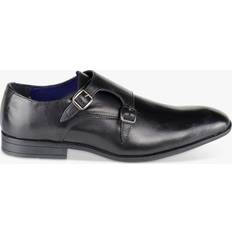 10.5 Monks Bourne Leather Monk Shoe Black