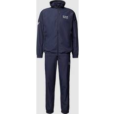 EA7 EA7 Emporio Armani Sweatjacke mit Label-Print in Marineblau, Größe